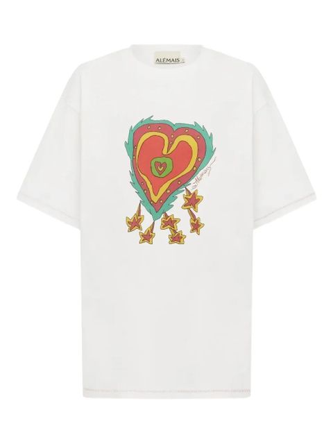 ALEMAIS Contessa heart-print T-shirt - White - zdjęcie produktu nr 1