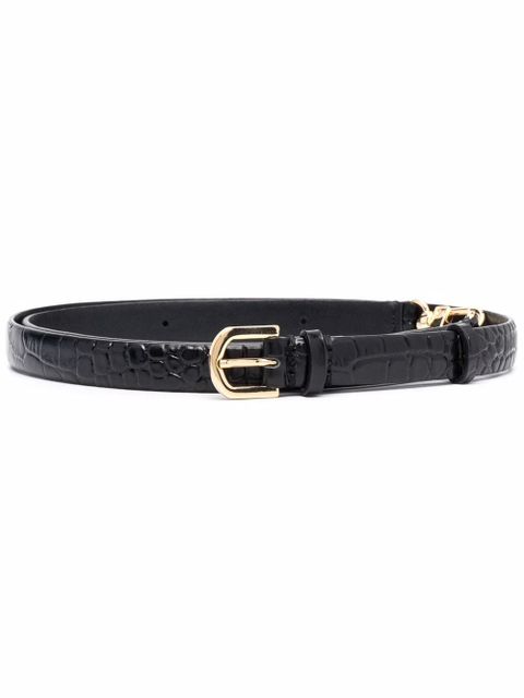 TOTEME crocodile-effect belt - Black - zdjęcie produktu nr 1