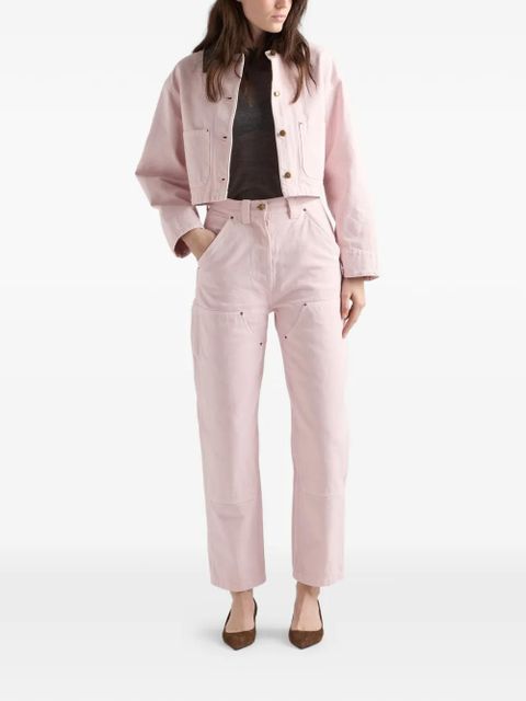 Prada logo-detail trousers - Pink - zdjęcie produktu nr 2