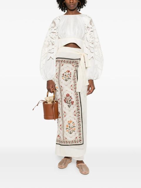 Agua By Agua Bendita Lavanda Andes floral-print pareo - Neutrals - zdjęcie produktu nr 2