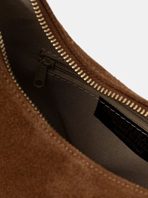 Answear.LAB torebka zamszowa kolor brązowy