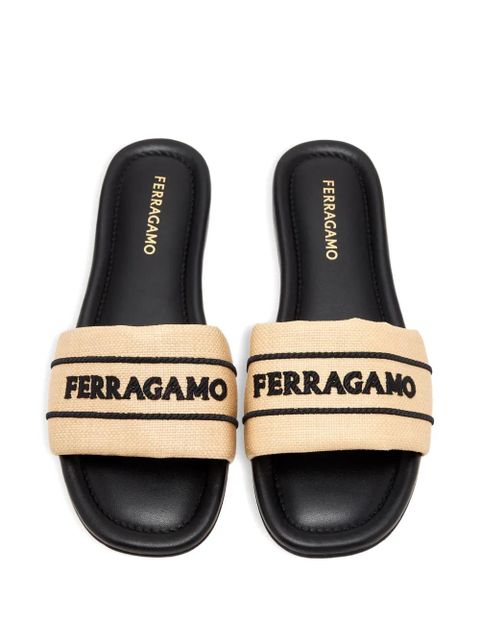 Ferragamo canvas slide sandals - Neutrals - zdjęcie produktu nr 2
