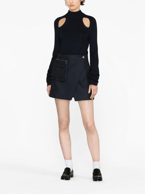 Zadig&Voltaire Micky cut-out merino-wool jumper - Blue - zdjęcie produktu nr 2