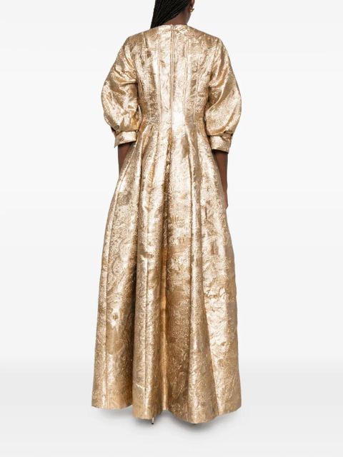 Simkhai metallic-jacquard maxi dress - Gold