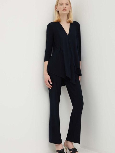 Joseph Ribkoff bluzka damska kolor granatowy gładka 161066