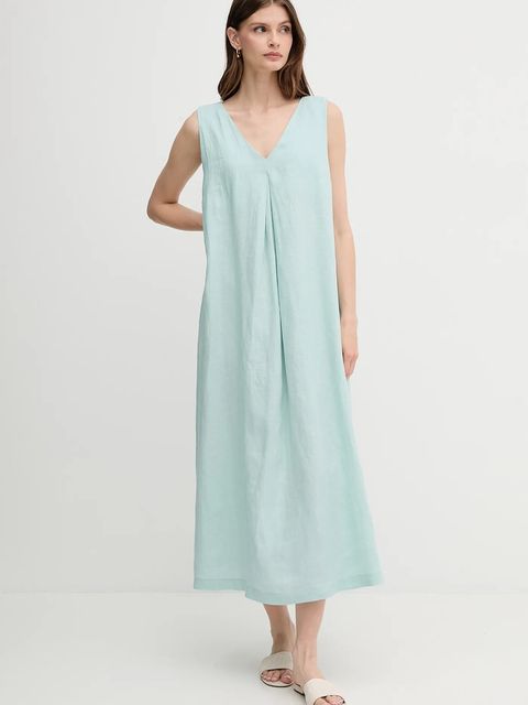 United Colors of Benetton sukienka lniana - zdjęcie produktu nr 1