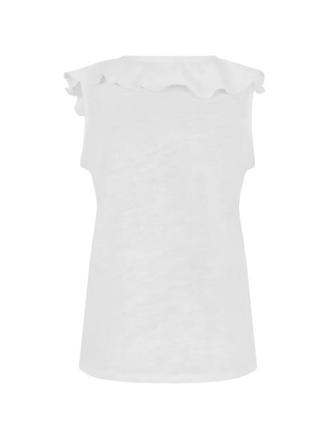 Lauren Ralph Lauren ruffled V-neck T-shirt - White - zdjęcie produktu nr 2