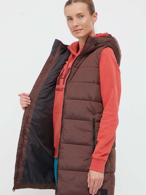 Jack Wolfskin bezrękawnik damski kolor brązowy przejściowy