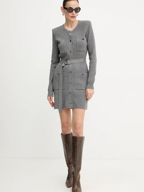 Liu Jo sukienka kolor szary mini prosta MF5371 MS99E - zdjęcie produktu nr 2