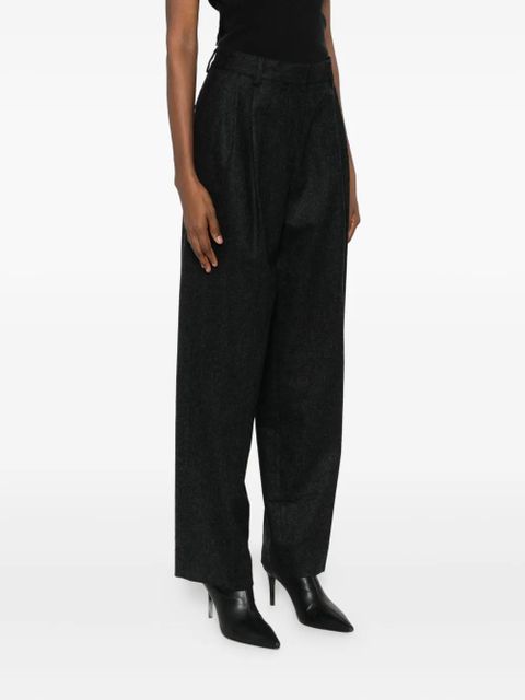 TOTEME double-pleat pants - Black