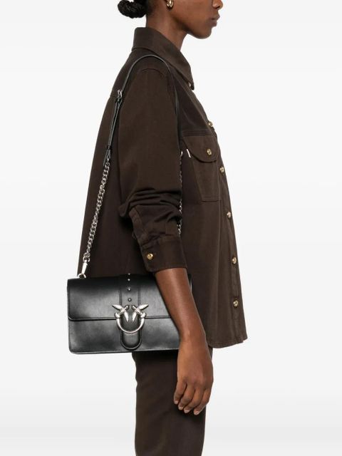 PINKO small Love One Classic leather crossbody bag - Black - zdjęcie produktu nr 2