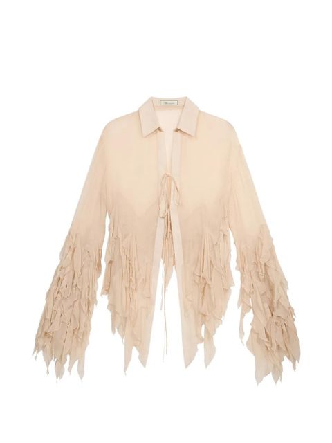 Blumarine ruffled shirt - Neutrals - zdjęcie produktu nr 1