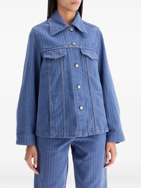 GANNI striped denim jacket - Blue - zdjęcie produktu nr 2
