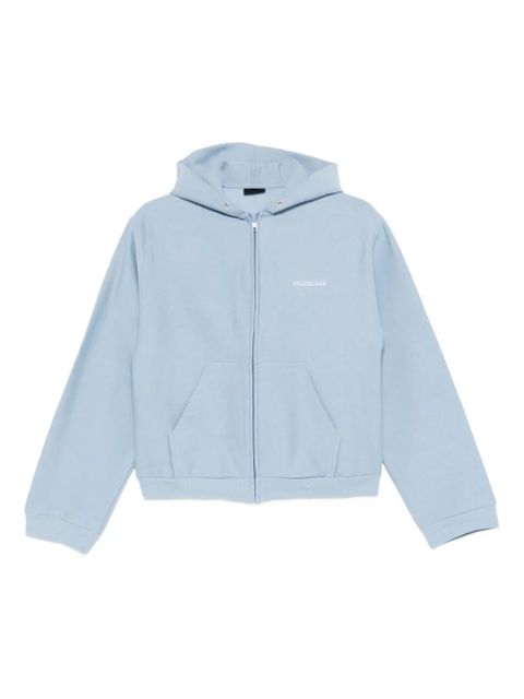 Balenciaga zip cotton hoodie - Blue - zdjęcie produktu nr 1