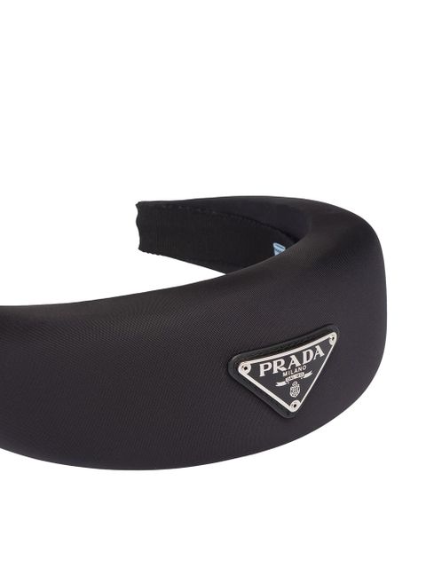 Prada Re-Nylon triangle-logo headband - Black - zdjęcie produktu nr 2