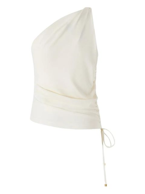 PINKO one-shoulder ruched top - Neutrals - zdjęcie produktu nr 2