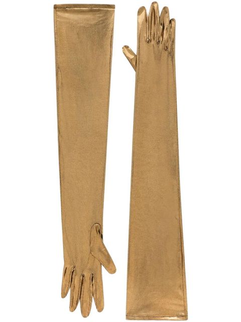 Dolce & Gabbana foiled long gloves - Gold - zdjęcie produktu nr 1