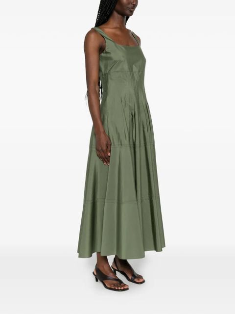 Max Mara Feltre pleated tiered dress - Green