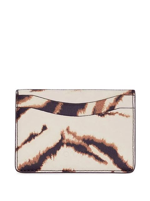GANNI Bou zebra-print card holder - Neutrals - zdjęcie produktu nr 2
