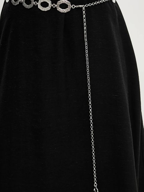 Answear.LAB pasek damski kolor srebrny