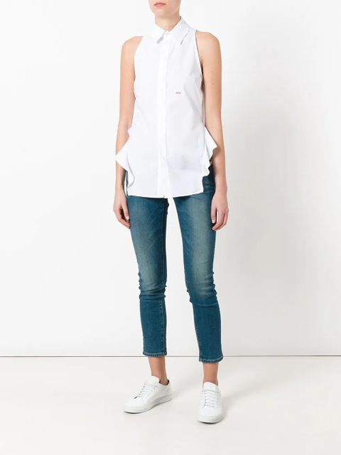 Off-White ruffled trim sleeveless shirt - zdjęcie produktu nr 2