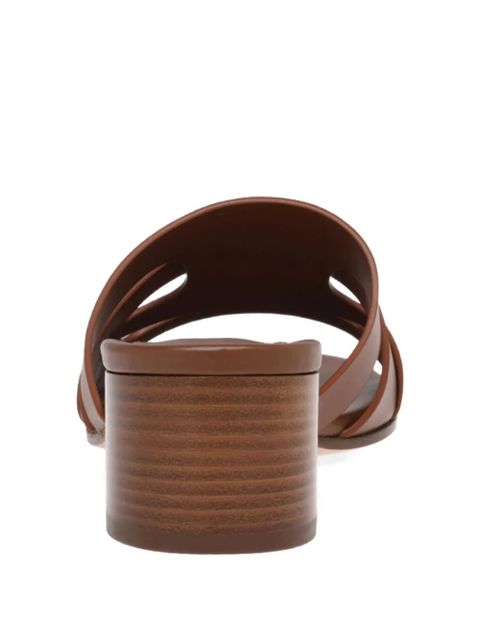 Gianvito Rossi 45mm cut-out heeled sandals - Brown