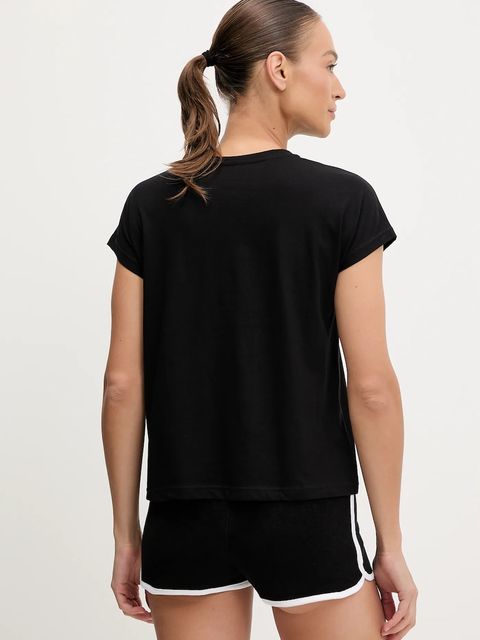 Fila piżama damska kolor czarny bawełniana FPS4198