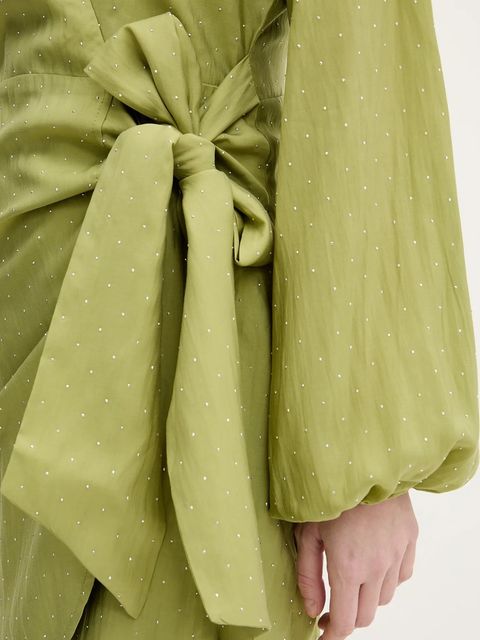 Never Fully Dressed sukienka kolor zielony mini dopasowana NFDDR1716