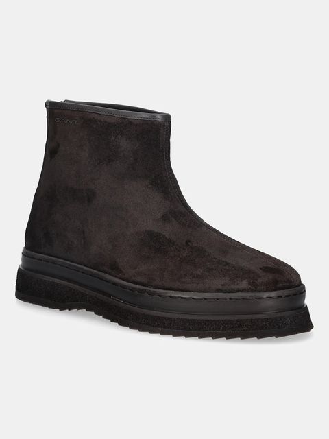 Gant botki zamszowe Sistown damskie kolor brązowy na platformie lekko ocieplone 31543103 - zdjęcie produktu nr 1