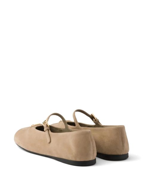 Prada suede ballerinas - Neutrals