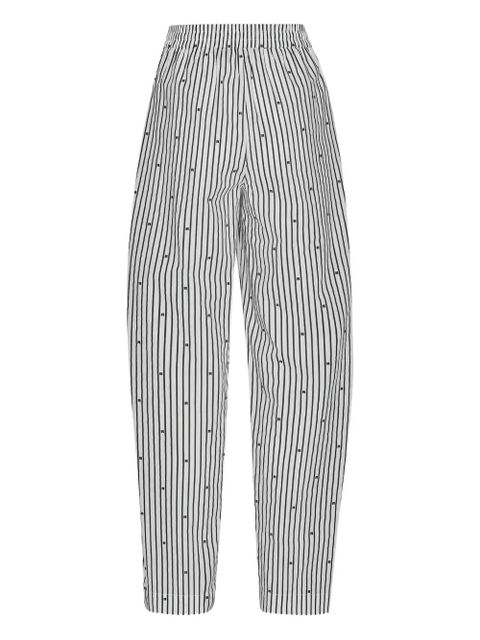 ROTATE BIRGER CHRISTENSEN striped elasticated-waistband trousers - White - zdjęcie produktu nr 2