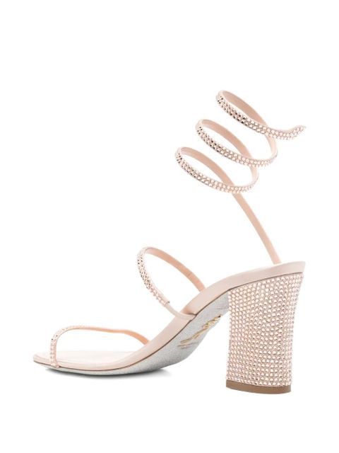 René Caovilla 80mm Cleo embellished sandals - Neutrals