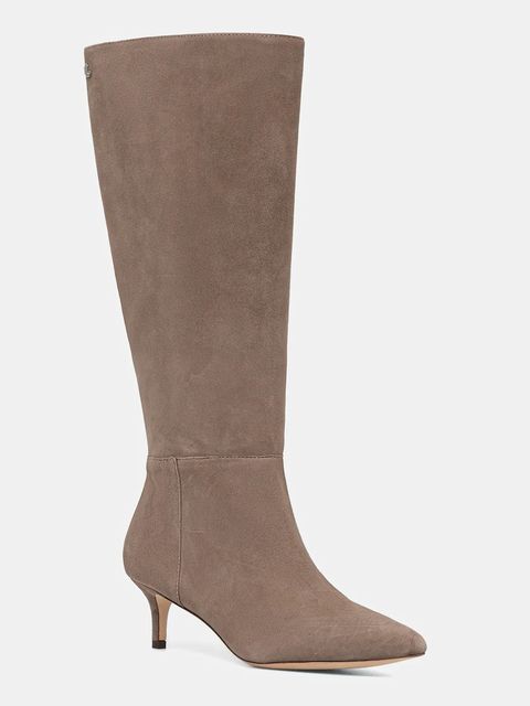 Lauren Ralph Lauren kozaki zamszowe Mckay Tl Hl damskie kolor beżowy na szpilce 802967811006 - zdjęcie produktu nr 1