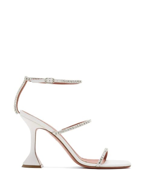 Amina Muaddi 95mm Gilda sandals - White - zdjęcie produktu nr 1