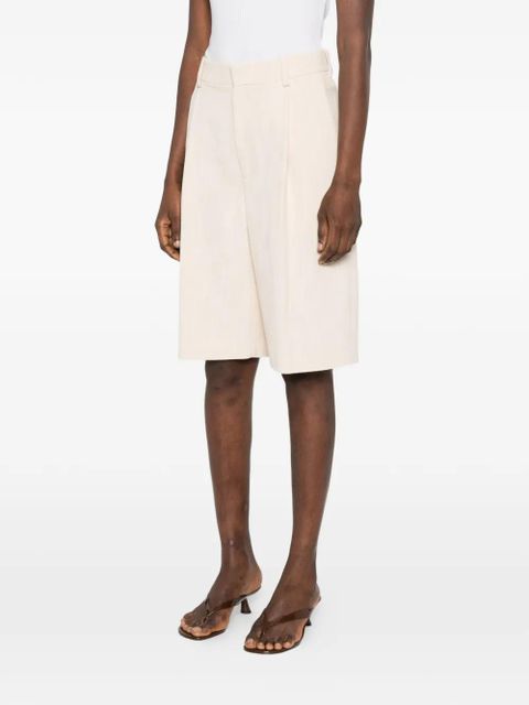 WARDROBE.NYC pleated tailored shorts - Neutrals