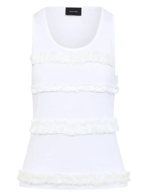 Simone Rocha ruffled top - White - zdjęcie produktu nr 1
