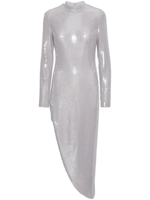 ROTATE BIRGER CHRISTENSEN sequin-embellished slit dress - Grey