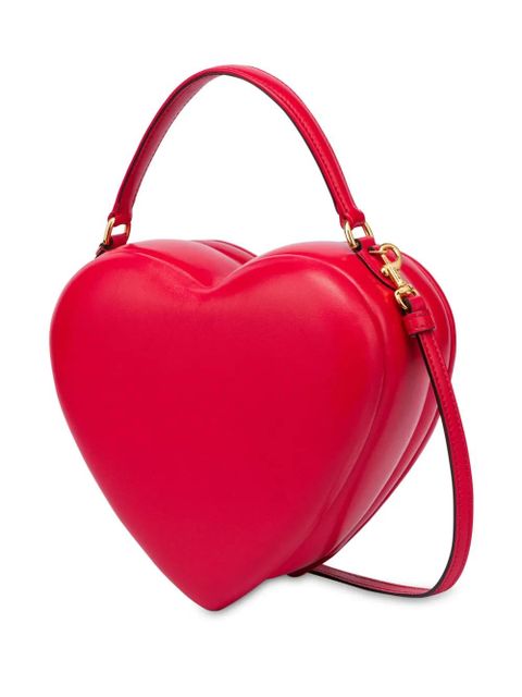 Moschino Love Me leather tote bag - Red - zdjęcie produktu nr 2