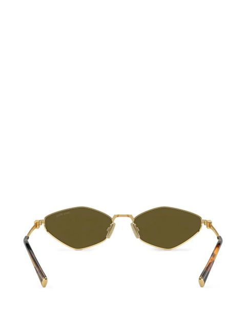 Miu Miu Eyewear geometric-frame sunglasses - Gold