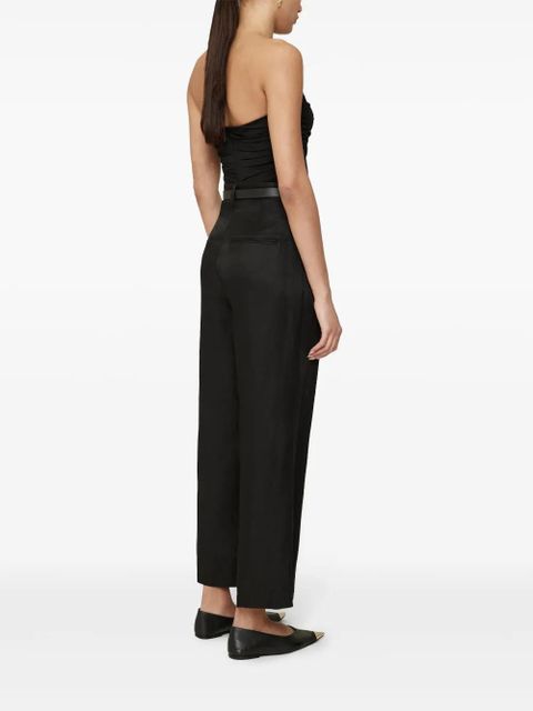 ANINE BING Ravine gathered strapless bodysuit - Black