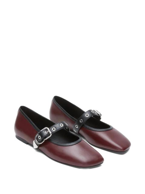 3.1 Phillip Lim Mary Jane buckle strap flats - Red - zdjęcie produktu nr 2