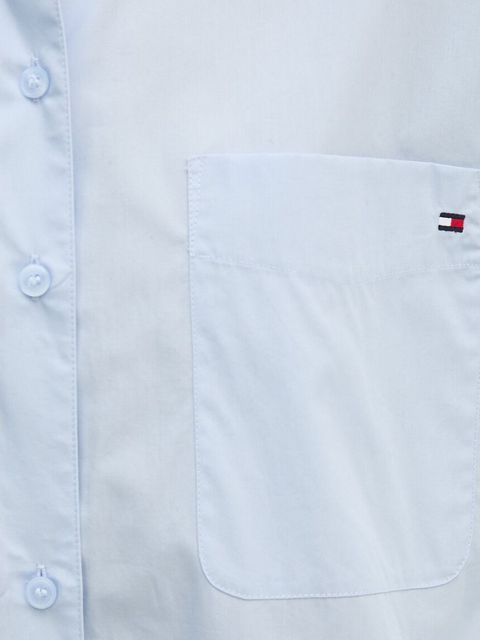 Tommy Hilfiger koszula bawełniana damska kolor niebieski regular z kołnierzykiem klasycznym