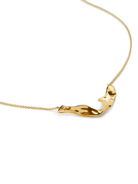 Monica Vinader Wave polished-finish necklace - Gold