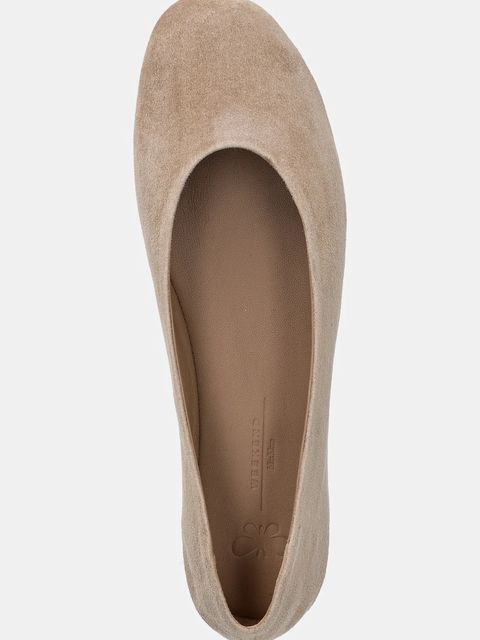Weekend Max Mara baleriny zamszowe Todisuede kolor beżowy 2525526074600 - zdjęcie produktu nr 2