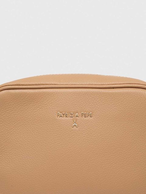 Patrizia Pepe torebka skórzana kolor beżowy CB8985 L001