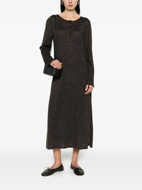 The Row Niam long-sleeve midi dress - Brown - zdjęcie produktu nr 2