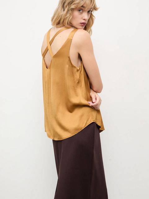 Answear.LAB bluzka damska kolor brązowy gładka