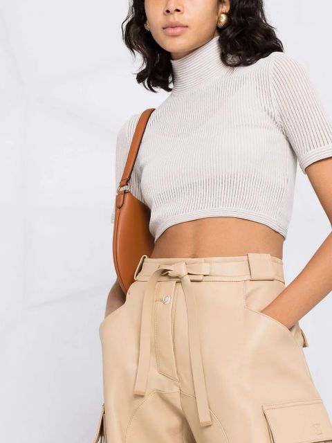 FENDI cropped knit top - Neutrals