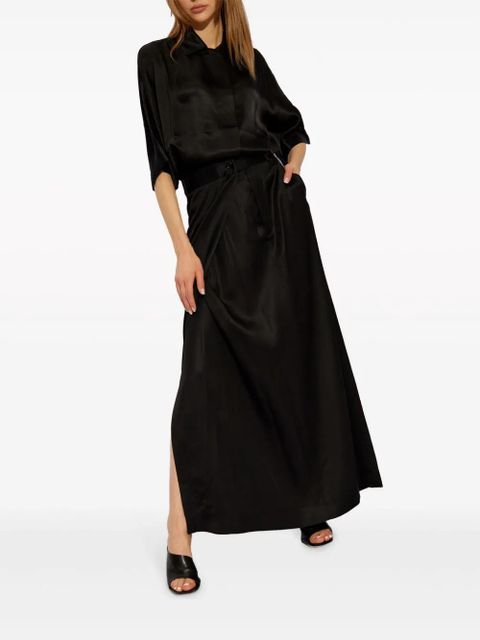 MM6 Maison Margiela satin maxi skirt - Black - zdjęcie produktu nr 2
