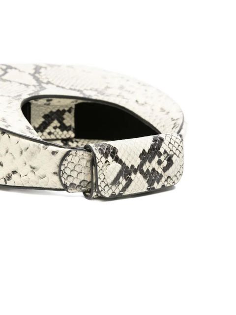 STAUD Goodnight Moon snakeskin top-handle tote bag - White - zdjęcie produktu nr 2